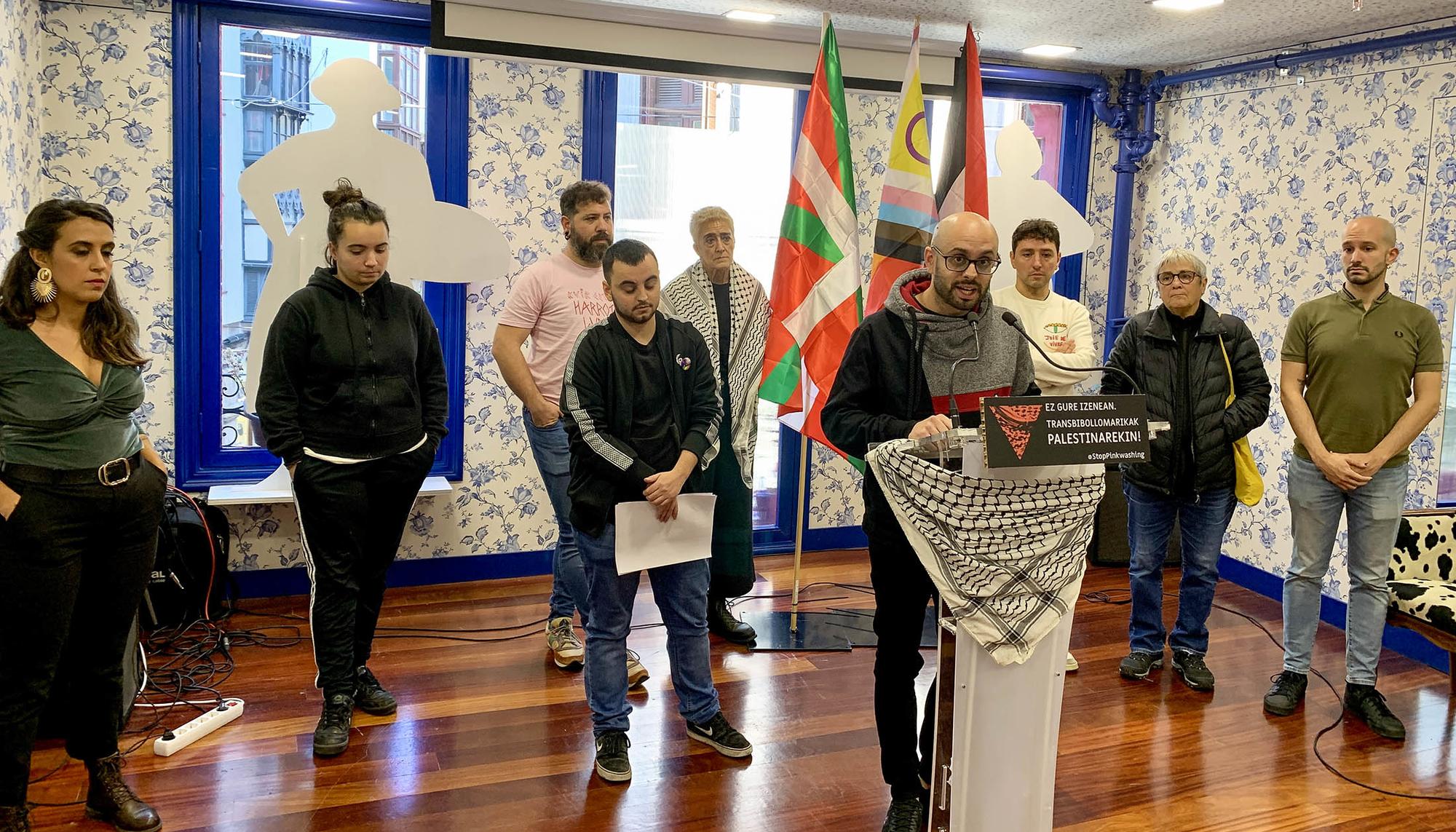 Lectura del manifiesto en solidaridad Palestina